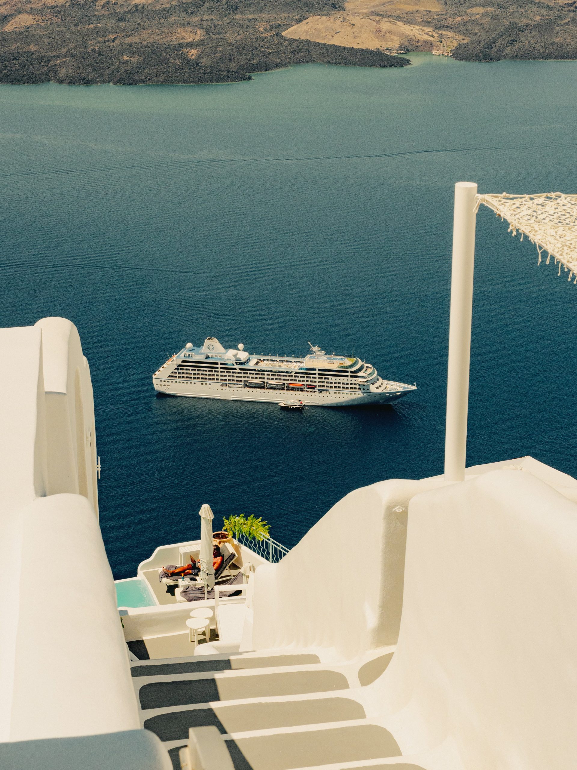 cruise ship in Greece